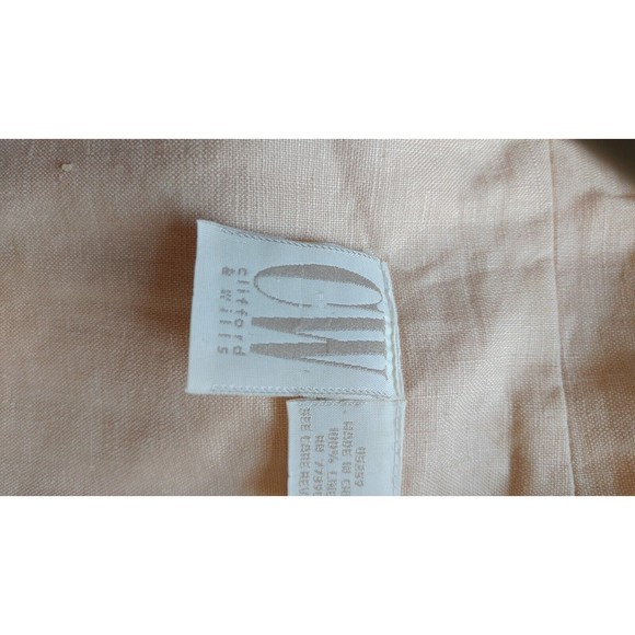 Clifford And Wills Women's Linen Maxi Dress 8 Ivory Tan Button Up Sleeveless - Picture 4 of 9